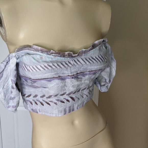 ARITZIA Wilfred Wander Blouse off shoulder linen shirt - Picture 8 of 10